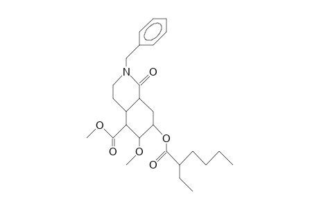 (4AR, 5S,6S,7S,8aS)-2-benzyl-7-(2-ethyl-hexanoyloxy-3,4,4a,5,6,7,8,8a-octahydro-6-methoxy-5-methoxycarbonyl-1(2H)-isoquin