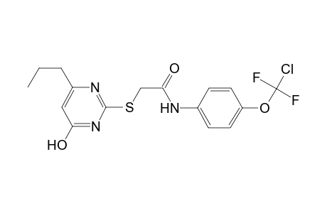 N-[4-[chloranyl-bis(fluoranyl)methoxy]phenyl]-2-[(4-oxidanylidene-6-propyl-1H-pyrimidin-2-yl)sulfanyl]ethanamide