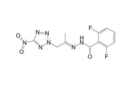 2,6-Difluoro-N'-[(E)-1-methyl-2-(5-nitro-2H-tetraazol-2-yl)ethylidene]benzohydrazide