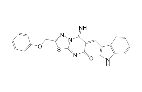 (6Z)-5-imino-6-(1H-indol-3-ylmethylene)-2-(phenoxymethyl)-5,6-dihydro-7H-[1,3,4]thiadiazolo[3,2-a]pyrimidin-7-one