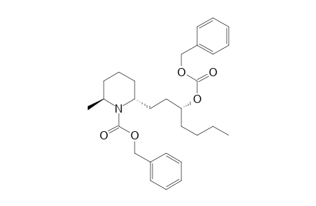 1-Piperidinecarboxylic acid, 2-methyl-6-[3-[[(phenylmethoxy)carbonyl]oxy]heptyl]-, phenylmethyl ester, [2.alpha.,6.alpha.(S*)]-(.+-.)-