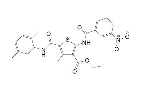 3-thiophenecarboxylic acid, 5-[[(2,5-dimethylphenyl)amino]carbonyl]-4-methyl-2-[(3-nitrobenzoyl)amino]-, ethyl ester