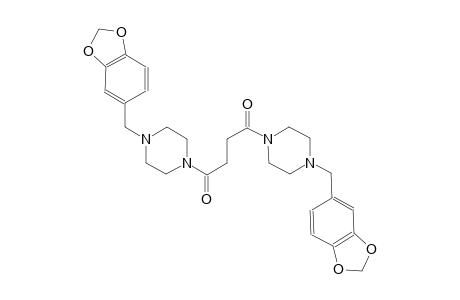 1-(1,3-benzodioxol-5-ylmethyl)-4-{4-[4-(1,3-benzodioxol-5-ylmethyl)-1-piperazinyl]-4-oxobutanoyl}piperazine