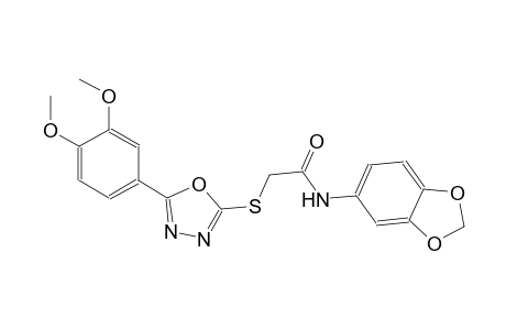 acetamide, N-(1,3-benzodioxol-5-yl)-2-[[5-(3,4-dimethoxyphenyl)-1,3,4-oxadiazol-2-yl]thio]-