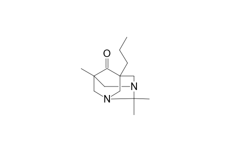 2,2,5-trimethyl-7-propyl-1,3-diazatricyclo[3.3.1.1~3,7~]decan-6-one