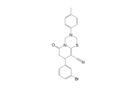 2H,6H-pyrido[2,1-b][1,3,5]thiadiazine-9-carbonitrile, 8-(3-bromophenyl)-3,4,7,8-tetrahydro-3-(4-methylphenyl)-6-oxo-