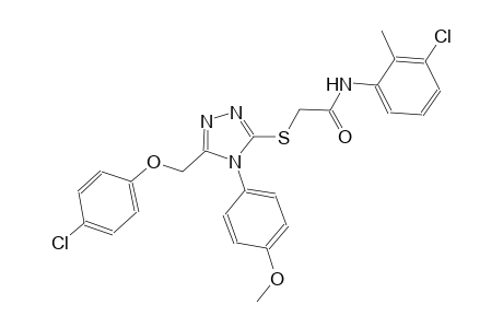 N-(3-chloro-2-methylphenyl)-2-{[5-[(4-chlorophenoxy)methyl]-4-(4-methoxyphenyl)-4H-1,2,4-triazol-3-yl]sulfanyl}acetamide