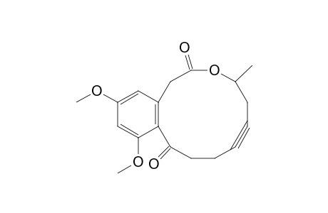 13,15-Dimethoxy-5-methyl-4-oxabicyclo[10.4.0]hexadeca-1(12),13,15-trien-7-yn-3,11-dione