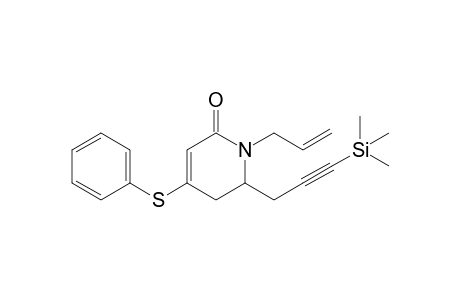 1-Allyl-4-(phenylthio)-6-(3-(trimethylsilyl)prop-2-ynyl)-5,6-dihydropyridin-2(1H)-one
