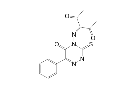 3-[N-(5-OXO-3-THIOXO-6-PHENYL-1,2,4-TRIAZINYL-4)]-IMINOPENTADIONE-2,4