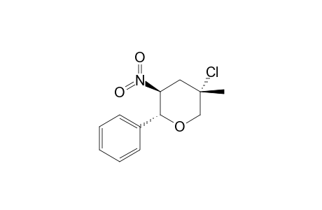 5(S*)-Chloro-5(S*)-methyl-3(S*)-nitro-2(R*)-phenyltetrahydropyran