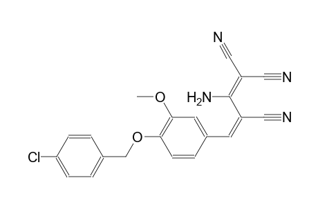 1,3-butadiene-1,1,3-tricarbonitrile, 2-amino-4-[4-[(4-chlorophenyl)methoxy]-3-methoxyphenyl]-, (3E)-