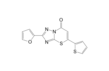 7H-[1,2,4]Triazolo[5,1-b][1,3]thiazin-7-one, 2-(2-furanyl)-5-(2-thienyl)-