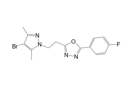 2-[2-(4-bromo-3,5-dimethyl-1H-pyrazol-1-yl)ethyl]-5-(4-fluorophenyl)-1,3,4-oxadiazole