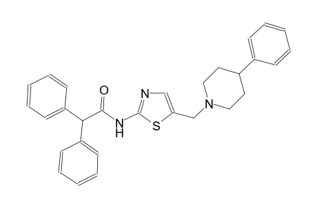 2,2-diphenyl-N-{5-[(4-phenyl-1-piperidinyl)methyl]-1,3-thiazol-2-yl}acetamide