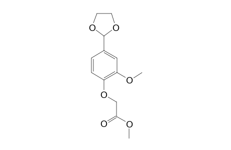 2-[4-(1,3-dioxolan-2-yl)-2-methoxy-phenoxy]acetic acid methyl ester