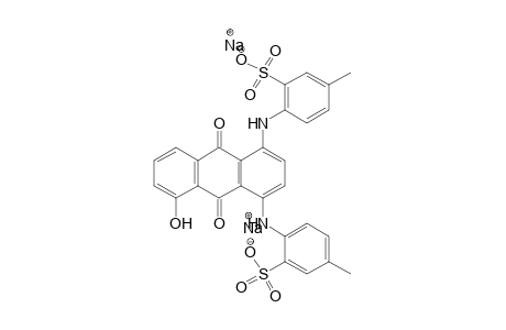 Benzenesulfonic acid, 2,2'-[(9,10-dihydro-5-hydroxy-9,10-dioxo-1,4-anthracenediyl)diimino]bis[5-methyl-, disodium salt