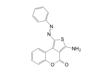(4H)-3-Amino-1-phenylazo-1-thieno[3,4-c]chromen-4-one