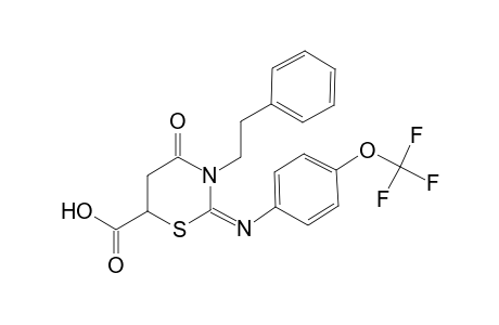 4-Oxo-3-(2-phenylethyl)-2-{[4-(trifluoromethoxy)phenyl]imino}-1,3-thiazinane-6-carboxylic acid