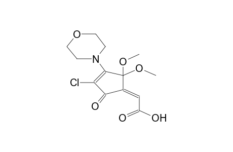 2-CHLORO-3-MORPHOLINO-4,4-DIMETHOXY-5-(Z-CARBOXYMETHYLENE)-2-CYCLOPENTENONE
