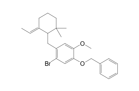 1-Benzyloxy-5-bromo-4-(6-ethylidene-2,2-dimethylcyclohexylmethyl)-2-methoxybenzene
