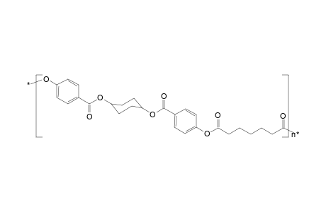 Poly(oxy-1,4-trans-cyclohexyleneoxycarbonyl-1,4-phenyleneoxycarbonyl-pentamethylenecarbonyloxy-1,4-benzoyl)