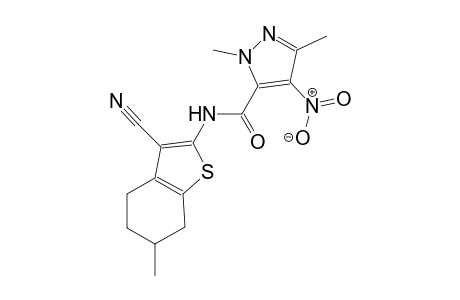 N-(3-cyano-6-methyl-4,5,6,7-tetrahydro-1-benzothien-2-yl)-1,3-dimethyl-4-nitro-1H-pyrazole-5-carboxamide