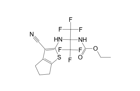 Carbamic acid, N-[1-(3-cyano-4H-cyclopenta[b]thien-2-ylamino)-2,2,2-trifluoro-1-trifluoromethylethyl]-, ethyl ester