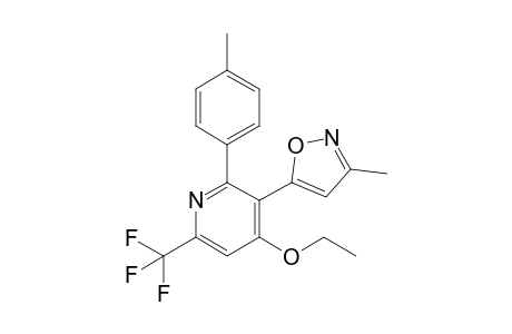 5-[4-ethoxy-2-(4-methylphenyl)-6-(trifluoromethyl)-3-pyridinyl]-3-methylisoxazole
