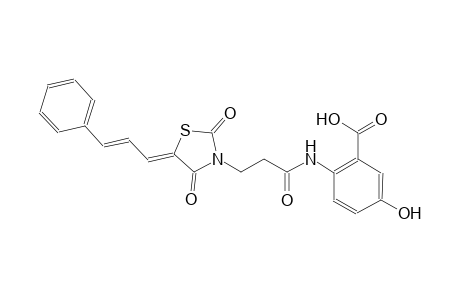 benzoic acid, 2-[[3-[(5Z)-2,4-dioxo-5-[(2E)-3-phenyl-2-propenylidene]thiazolidinyl]-1-oxopropyl]amino]-5-hydroxy-