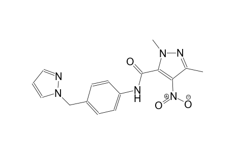 1,3-dimethyl-4-nitro-N-[4-(1H-pyrazol-1-ylmethyl)phenyl]-1H-pyrazole-5-carboxamide