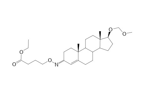(3E)-17.beta.-[(Methoxymethoxy)androst-4-en-3-one - O-[3'-(ethoxycarbonyl)propyl]oxime