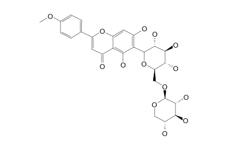 ACACETIN-6-C-[BETA-D-XYLOPYRANOSYL-(1->6)-BETA-D-GLUCOPYRANOSIDE]