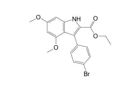 Ethyl 3-(4-bromophenyl)-4,6-dimethoxyindole-2-carboxylate