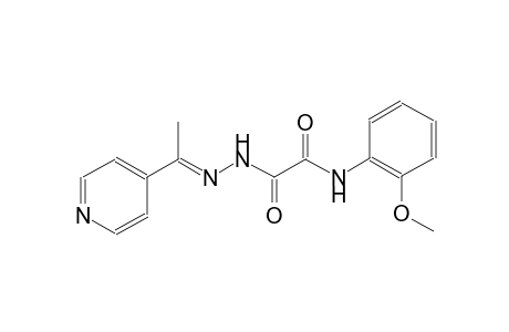 N-(2-methoxyphenyl)-2-oxo-2-{(2E)-2-[1-(4-pyridinyl)ethylidene]hydrazino}acetamide