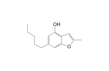 4-Benzofuranol, 2-methyl-6-pentyl-