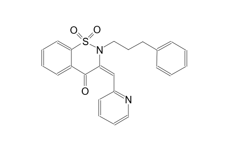 4H-1,2-benzothiazin-4-one, 2,3-dihydro-2-(3-phenylpropyl)-3-(2-pyridinylmethylene)-, 1,1-dioxide, (3E)-