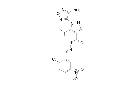 1-(4-amino-1,2,5-oxadiazol-3-yl)-N'-[(E)-(2-chloro-5-nitrophenyl)methylidene]-5-isopropyl-1H-1,2,3-triazole-4-carbohydrazide