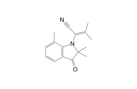 2-(2,3-Dihydro-3-oxo-2,2,7-trimethyl-1H-indole-1-yl)-3-methylbut-2-enenitrile