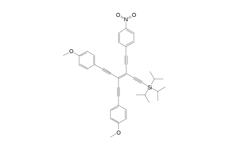 1-(4'-Methoxyphenyl)-3-(4'-methoxyphenyl)ethynyl]-4-[(4'-nitrophenyl)ethynyl]-6-(triisopropylsilyl)hex-3-ene-1,5-diyne