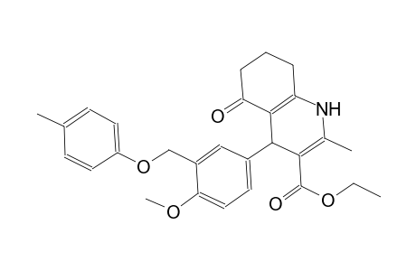 ethyl 4-{4-methoxy-3-[(4-methylphenoxy)methyl]phenyl}-2-methyl-5-oxo-1,4,5,6,7,8-hexahydro-3-quinolinecarboxylate