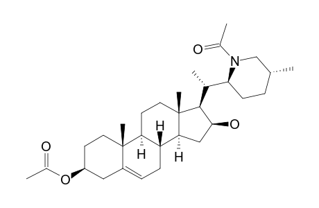 N,O-DIACETYLDIHYDROSOLASODINE-A=(22S,25R)-22,26-ACETYLEPIMINO-3-BETA-ACETOXYCHOLEST-5-ENE-16-BETA-OL