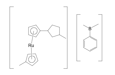 Poly(ruthenocenylene cyclopentylene) with phenylboron bridges