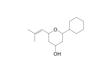 2-Cyclohexyltetrahydro-6-(2'-methylprop-1'-en-1'-yl)-2H-pyran-4-ol