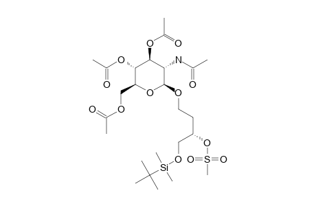 (3'S)-4'-TERT.-BUTYLDIMETHYLSILYLOXY-3'-MESYLOXYBUTYL-3,4,6-TRI-O-ACETYL-2-ACETYLAMINO-2-DEOXY-BETA-D-GLUCOSIDE