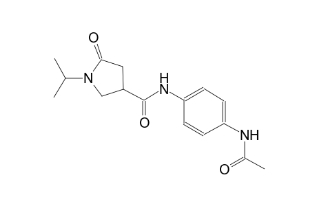 3-pyrrolidinecarboxamide, N-[4-(acetylamino)phenyl]-1-(1-methylethyl)-5-oxo-