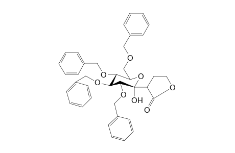 (2RS)-4,5,6,8-Tetra-O-benzyl-2-deoxy-2-(2'-hydroethyl)-.alpha.-D-gluco-3,7-fpyranoso-oct-3-ulosonate-1,2'-lactone