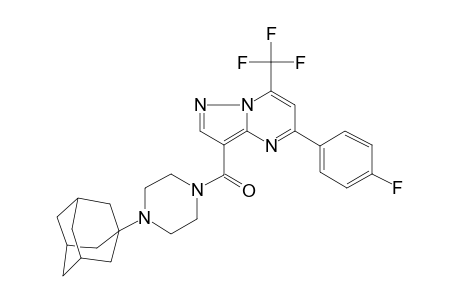 Pyrazolo[1,5-a]pyrimidine, 5-(4-fluorophenyl)-3-[(4-tricyclo[3.3.1.1(3,7)]dec-1-yl-1-piperazinyl)carbonyl]-7-(trifluoromethyl)-