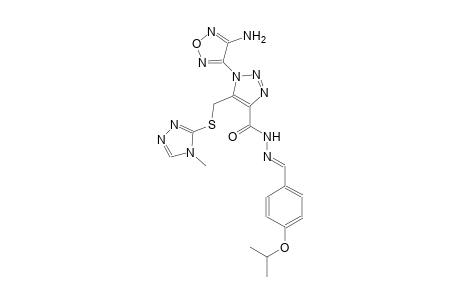 1-(4-amino-1,2,5-oxadiazol-3-yl)-N'-[(E)-(4-isopropoxyphenyl)methylidene]-5-{[(4-methyl-4H-1,2,4-triazol-3-yl)sulfanyl]methyl}-1H-1,2,3-triazole-4-carbohydrazide