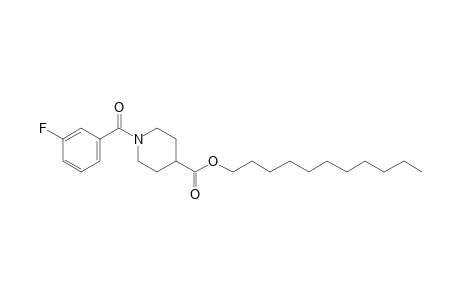 Isonipecotic acid, N-(3-fluorobenzoyl)-, undecyl ester